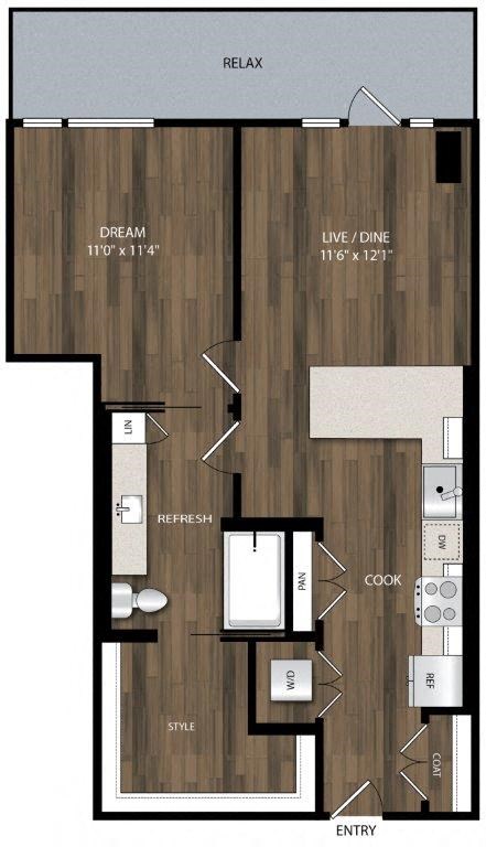 Portland Astoria Apartments in Portland, Oregon A11 Floor Plan